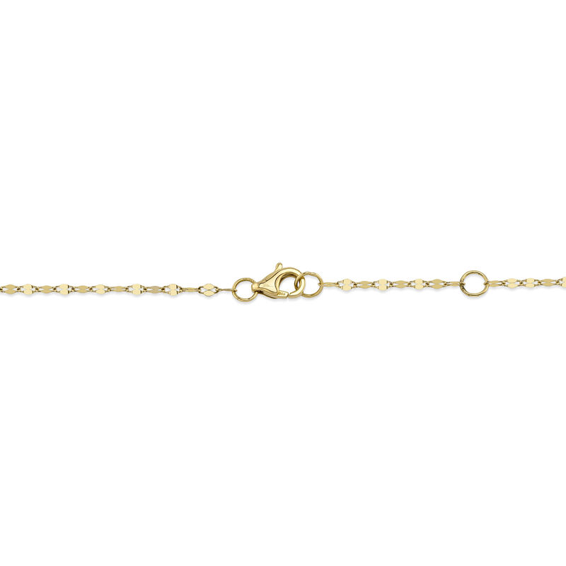 Diamond Bezel & Sparkle Chain Necklace in 14k Yellow Gold image number null